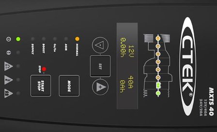 CTEK Batterij lader 12V 40A / 24V 20A met voeding voor diagnose/programm.