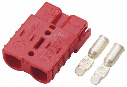 SB50 Set van 2 Rode Anderson stekkers connectors 50 Ampère 16mm2 kabel dikte