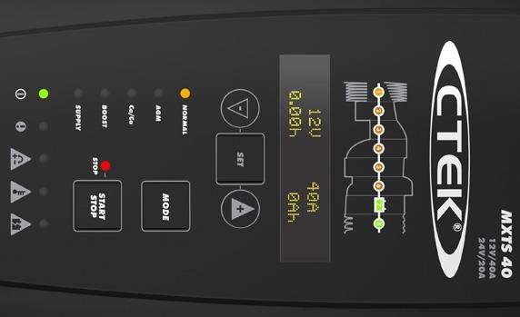 CTEK Batterij lader 12V 40A / 24V 20A met voeding voor diagnose/programm.