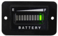 Batterij indicator, inbouw 12/24V +/-
